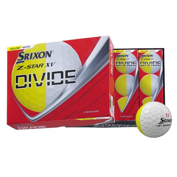 【数量限定】ダンロップ スリクソン メンズ Z STAR XV DIVIDE ツートンカラー ゴルフボール 1ダース【25FW】