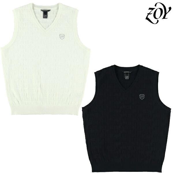 【特価】ZOY 春夏モデル メンズ ロゴリンクス ジャガード ニットベスト 071442701 ゾーイ【24】