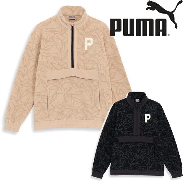 プーマゴルフ 2023年秋冬モデル メンズ Pフリース モノグラムプリント
