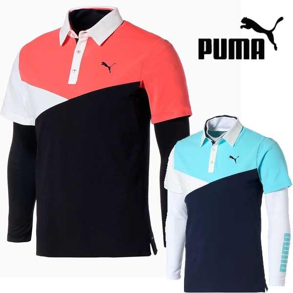 メンズゴルフウェア PUMAシャツ プーマ PUMA ゴルフ ポロシャツ golf 赤色 メンズ Tシャツ 派手