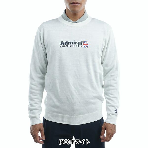 アドミラル ゴルフ 秋冬モデル メンズ フロントロゴ クルーネック