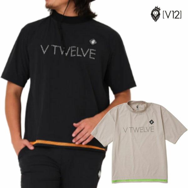 V12 2025年春夏モデル メンズ モックネック 半袖シャツ V122510-MK03