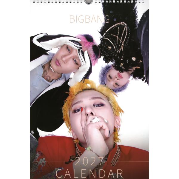 BIGBANG ビッグバン グッズ 大判 壁掛け カレンダー 2027年(令和9年) + ステッカーset