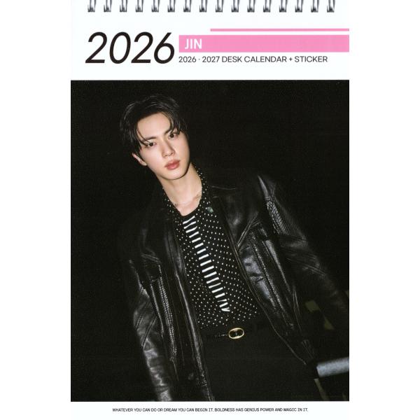 BTS JIN ジン グッズ 卓上 カレ ンダー (写真集) 2026 ~ 2027年 (2年分) + ステッカ ーシール [ 12点セット]BTS JIN ジン 最新 画像 グッズ トレカ クッション マグカップ カレンダー 写真集 ポス...
