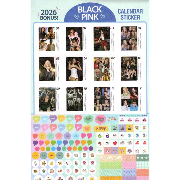 BLACKPINK ブラックピンク 大判 壁掛け カレンダー 2026 | JChere
