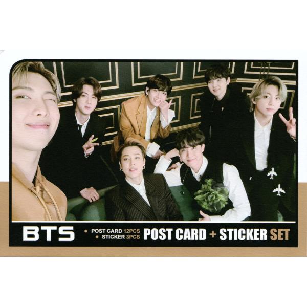 BTS グッズ ポストカード セット ( 12枚 + ステッカー 3枚 ) 15点set