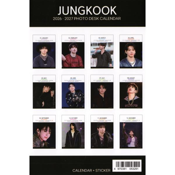 BTS �W�����O�N �O�b�Y ��� �J�����_�[ (�ʐ^�W) 2026~2027�N (2�N��)+ �X�e�b�J�[�V�[�� 12�_�Z�b�g ���i�摜4
