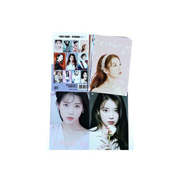 IU アイユ　購入特典　ポスター　韓国版　２枚セット IU アイユー グッズ ポストカード セット ( 12枚 + ステッカー 3枚