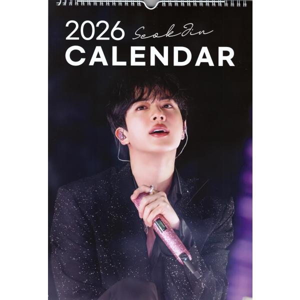 BTS JIN ジン グッズ 大判 壁掛け カレンダー 2026年 (令和8年) + カレンダー ステッカーセット K-POPbts JIN ジン K-POP 最新 画像 グッズ トレカ ライブ dvd cd アルバム パーカー tシャツ ...