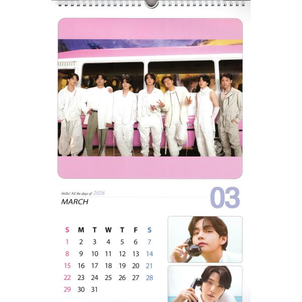 BTS グッズ 大判 壁掛け カレンダー 2026年 (令和8年) + | JChere