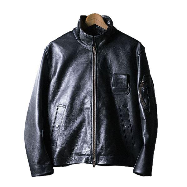 フランス空軍レザージャケットレプリカ ブラック (サイズ88) : Liberty