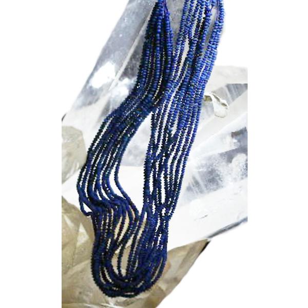 ラピスラズリのビーズストリングスです。約2〜2.5ｍｍのソロバン型全長約37ｃｍ価格はビーズ1本の値段です。◎この商品はメール便送料無料商品です。