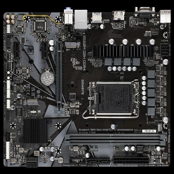 GIGABYTE B660M D2H DDR4 Rev.1.0 LGA1700 with Intel B660 Chipset