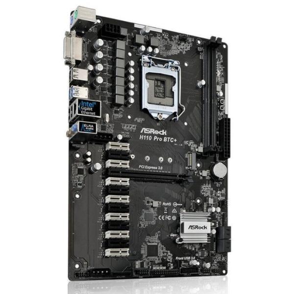 ASRock H110 PRO BTCマザーボード+CPU Full Kit MB/CPU/RAM - ASRock H110 Pro BTC+ 13 Slot GPU