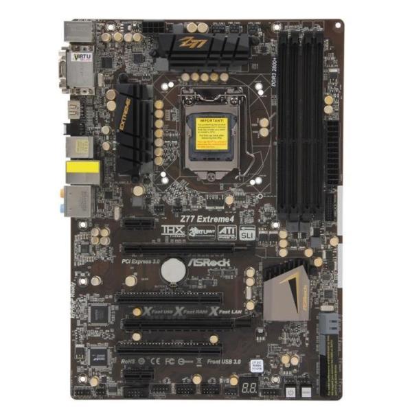 ASRock製 ATXマザーボード　Z77 Extreme4　LGA1155 ASRock Z77 EXTREME4 LGA1155/DDR3/SATA3 and USB3.0/Quad