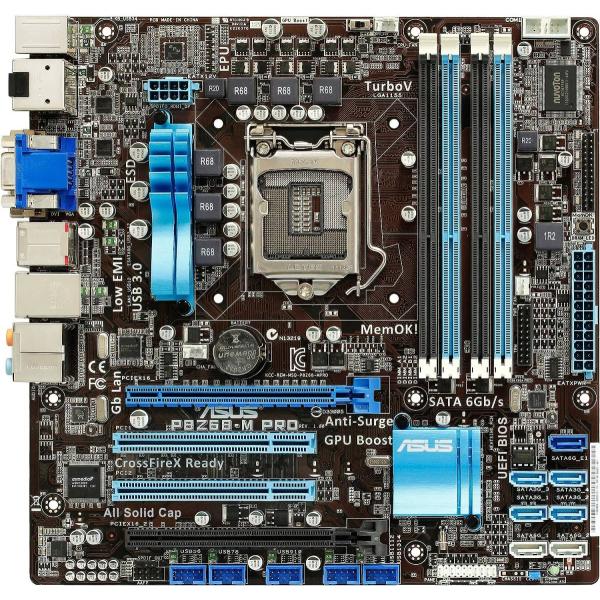 ASUS P8Z68-M Pro LGA 1155 Intel Z68 HDMI SATA 6Gb/s USB 3.0 Micro
