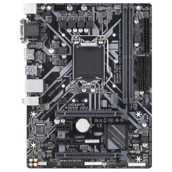GIGABYTE B360M HD3 Intel B360 Socket LGA 1151 DDR4 Micro ATX