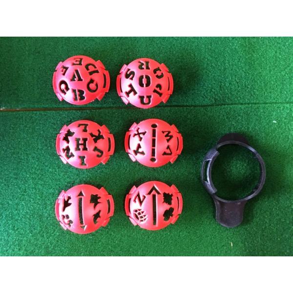 ゴルフボール ラインマーカー アルファベット ライン 矢印 他なぞるだけで、ライン、アルファベットを書くことができます。オリジナルボールで誤球防止。こちらの商品にペン、ボールは付属しておりません。配送方法定形外郵便での配送となります ※備考...