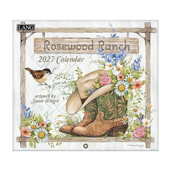 2027年ラングカレンダー「Rosewood Ranch」ローズウッドランチ lang LANGカレンダー 壁掛け 風景 インテリア アートカレンダー デザイナー 輸入