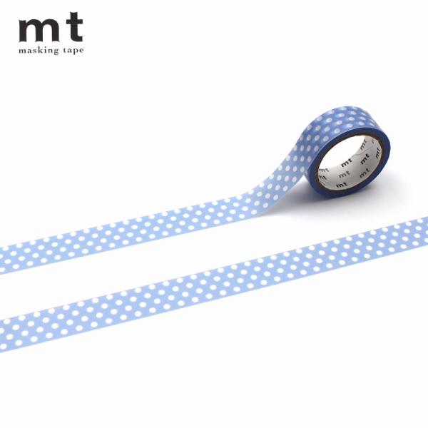 マスキングテープ カモ井加工紙 mt decoドット・ライトブルーパープル 15mm×5m MT01D588 送料140円〜 別途送料