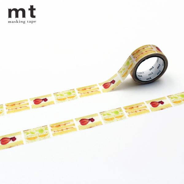 マスキングテープ カモ井加工紙 mt ex フルーツのショートケーキ 15mm×5m MTEX1P263 別途送料 送料140円〜