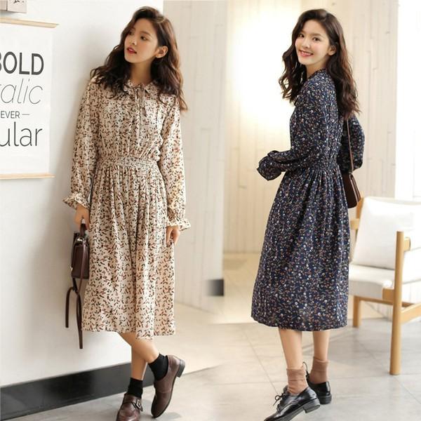 ワンピース レディース マキシワンピース 長袖 花柄 ワンピース ロング丈ワンピース 韓国風 マキシ丈ワンピース ロング 大きいサイズ オシャレ Lops074 Picoo 通販 Yahoo ショッピング