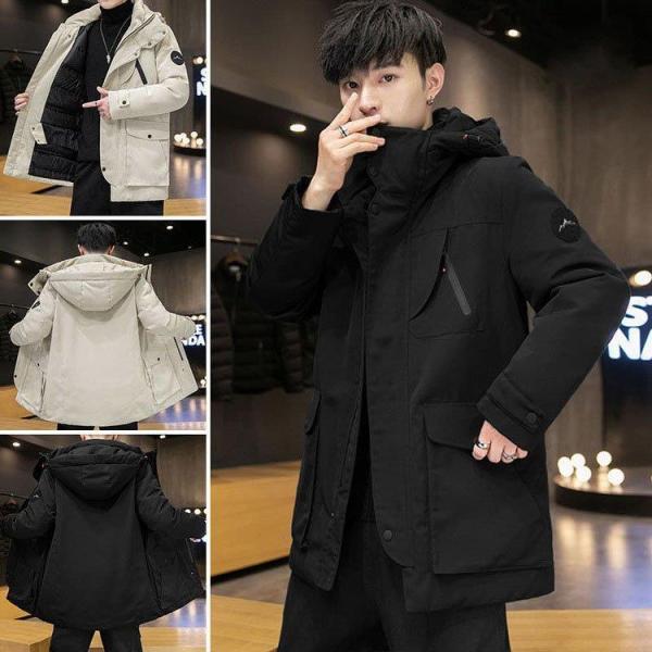 21高い素材 カジュアル シンプル 冬服 メンズ ダウンジャケット ダウンコート シンプル 冬服 メンズ ダウンジャケット ダウンコート ビジネス 暖かい 防寒着 保温 厚手 取り外し可能なライナー ダウン コート アウター