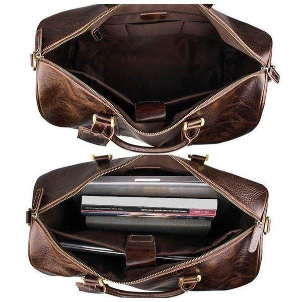 愛用 のキャリーバッグ 大容量 ボストンバッグ レザー 2輪 メンズ ブラウン キャスター 海外旅行 キャリーバッグ 大容量 2輪 トラベルバッグ 本革 2輪 旅行 出張 帰省 52cm Xrx Picoo