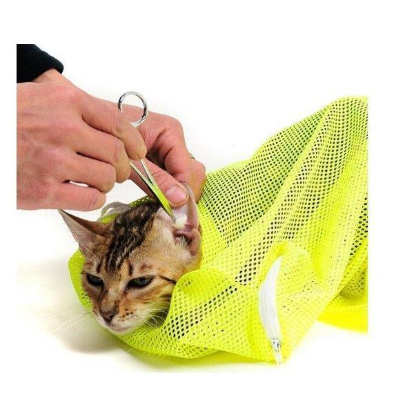 猫用 みのむし袋 おちつくネット シャンプー お風呂 爪切り 耳掃除 グルーミング 暴れない Xrxsuqi Picoo 通販 Yahoo ショッピング