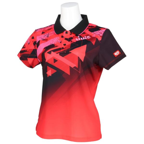 エレガントな襟付き、芸術性を秘めたボディ・デザイン。■商品コード：5684■カラー：ブルー・レッド・ピンク■サイズ：S・M・L・XL・XXL・4L■素材：ポリエステル90％　ポリウレタン10％ 軽量素材　吸収速乾■JTTA公認ユニフォーム