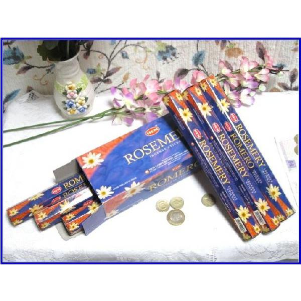 HEM社製 ローズマリー香 スティックタイプ 1箱 6筒入り　INDIA INCEMSE HEM-ROSEMERY【Sticks】【1Box-6Packs/1Pack-20Sticks】（Total ≒120 Sticks）
