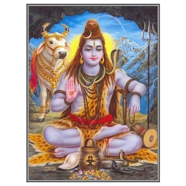 インドの神様 シヴァ神 お守りカード×1枚[013]　India God【Siva】Small Card (Charm)【創造】【破壊】【再生】【瞑想】【芸術】【ヨーガ】【解脱】