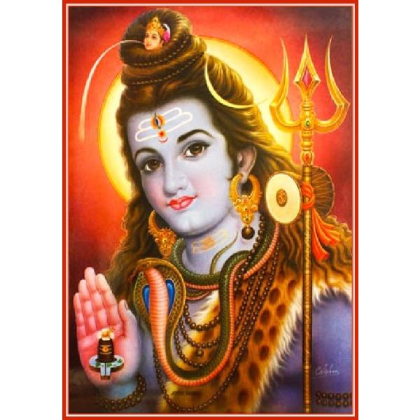 インドの神様 シヴァ神 お守りカード×1枚[014]　India God【Siva】Small Card (Charm)【創造】【破壊】【再生】【瞑想】【芸術】【ヨーガ】【解脱】