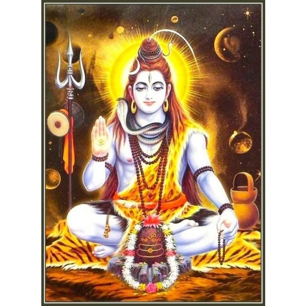 インドの神様 シヴァ神 お守りマグネットカード×1枚[024]　India God【Siva】Small MagnetCard (Charm)【創造】【破壊】【再生】【瞑想】【芸術】【解脱】