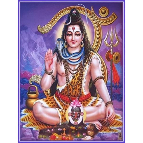 インドの神様 シヴァ神 お守りマグネットカード×1枚[030]　India God【Siva】Small MagnetCard (Charm)【創造】【破壊】【再生】【瞑想】【芸術】【解脱】