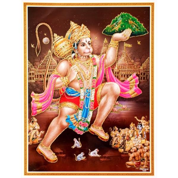 インドの神様 ハヌマーン神 お守りマグネットカード×1枚[008] India God【Hanuman】Small MagnetCard (Charm) 【猿の神】【風の神】【戦いの神】