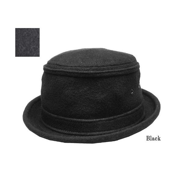 New York Hat ニューヨークハット ポークパイハット 5588 WOOL STINGY Black Charcoalgray ウール メンズ レディース