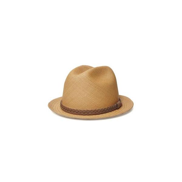 ニューヨークハット　帽子　ストローハット　中折れ　パナマ　ブレードバンド　NEW　YORK　HAT　2073　Panama with Braid Band　Caramel