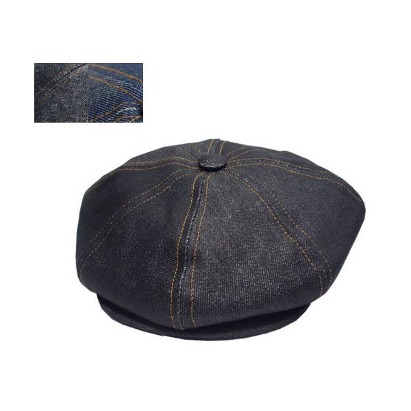 NEW YORK HAT �j���[���[�N�n�b�g 6103 DENIM STITCH NEWSBOY �f�j�� �X�e�b�` �j���[�X�{�[�C �u���b�N �u���[ �����Y ���f�B�[�X