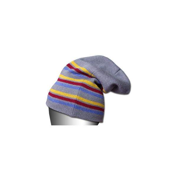 New York Hat（ニューヨークハット） ニットキャップ #4773 ASSORTED STRIPE HI-TOP, Grey