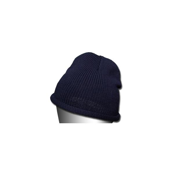 New York Hat（ニューヨークハット） ニットキャップ #4466 COTTON ROLL, Black