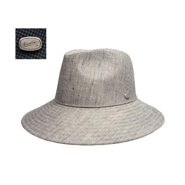 ボルサリーノ Borsalino ツバ広マニッシュハット BS647 グレー 紺 メンズ レディース