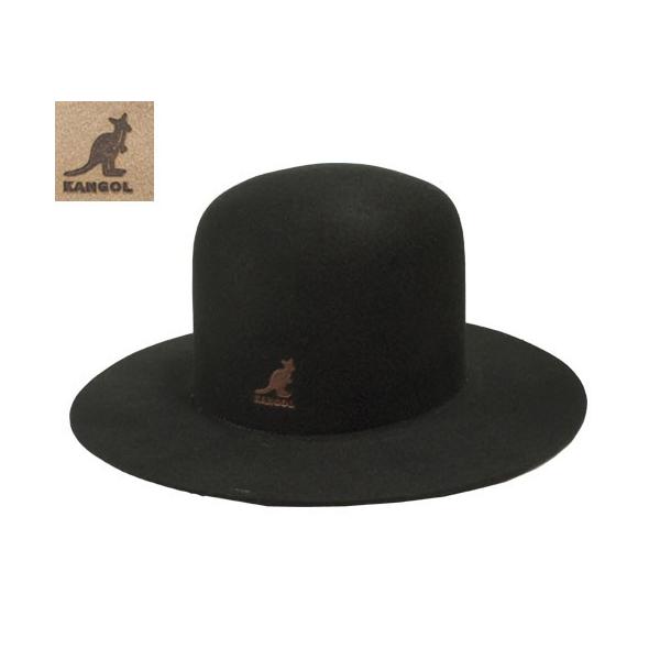 KANGOL　カンゴール　Laser　Open　Crown　Black　Silt　黒　ベージュ　アメリカ製　 ハット　ボーラー