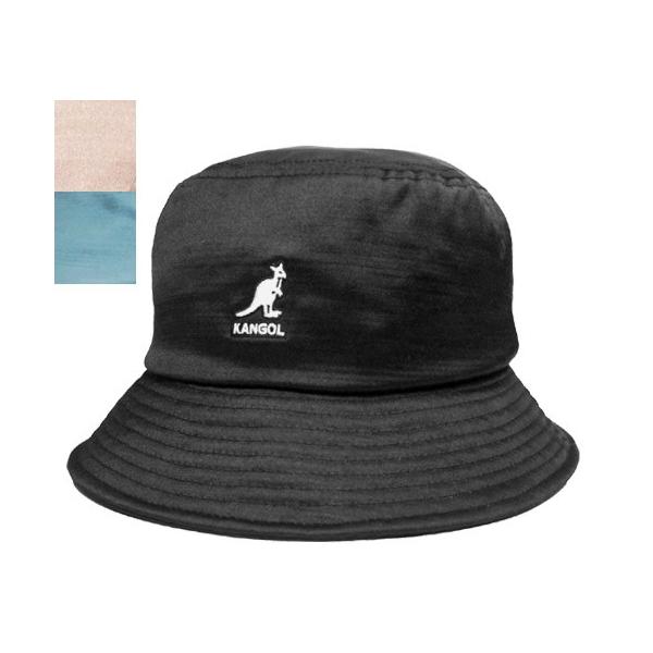 KANGOL カンゴール Liquid Mercury Bucket BLACK DUSTYROSE PEACOCK サテン バケットハット メンズ レディース