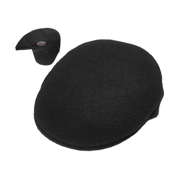 カンゴール KANGOL WOOL 504 EARFLAP BLACK ウール 防寒 メンズ レディース