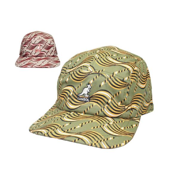KANGOL カンゴール Facewave REV 5-Panel OILGREENPRINT KHAKIPRINT リバーシブル メンズ レディース 男女兼用