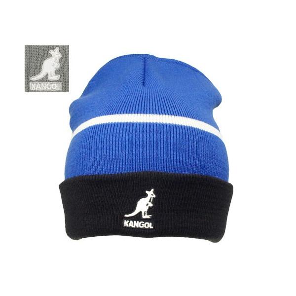 KANGOL カンゴール Sport Stripe Beanie Marine Black  ニット帽 メンズ レディース