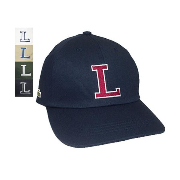 LACOSTE ラコステ L1251 L LOGO CAP NAVY OFFWHITE BEIGE KHAKI BLACK 帽子 紳士 婦人 メンズ レディース