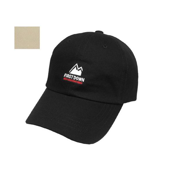 FIRST DOWN ファーストダウン FD EXS COTTON TWILL 6P CAP BLACK BEIGE 105 187301 キャップ メンズ レディース