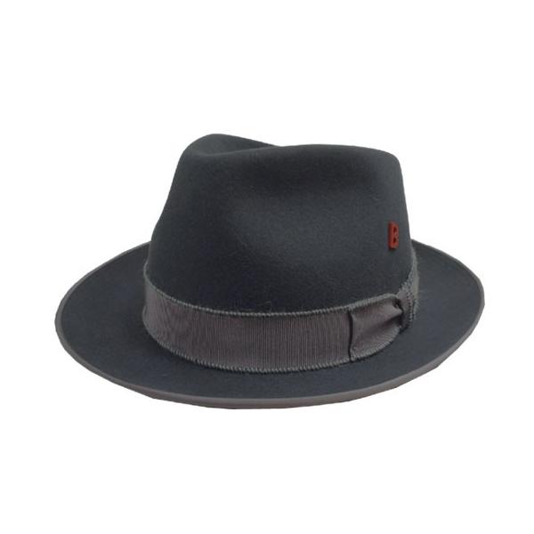 帽子 MYBOB マイボブ RABBIT FUR FELT HAT KNUT RIBBON グレー うさぎ毛 モヘア フェルトハット メンズ レディース